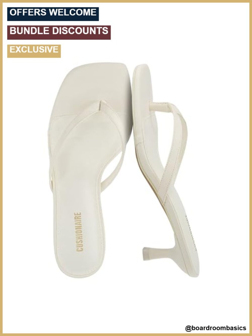 Cushionaire Miami Kitten Heels Women's Thong Flip Flop Sandals Memory Foam